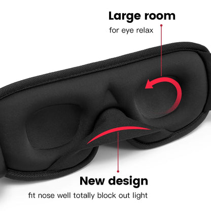 LunaRest™ 3D Sleep Mask – Padded, Light-Blocking Eye Comfort